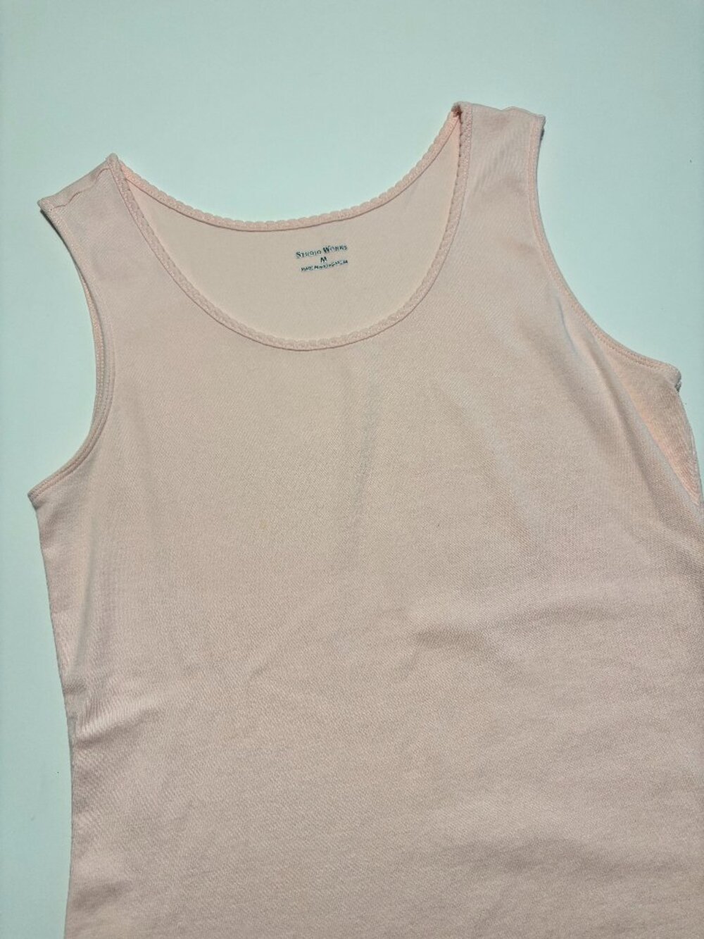Studio Works Blush Pink Basic Ballet Cotton Tank Top